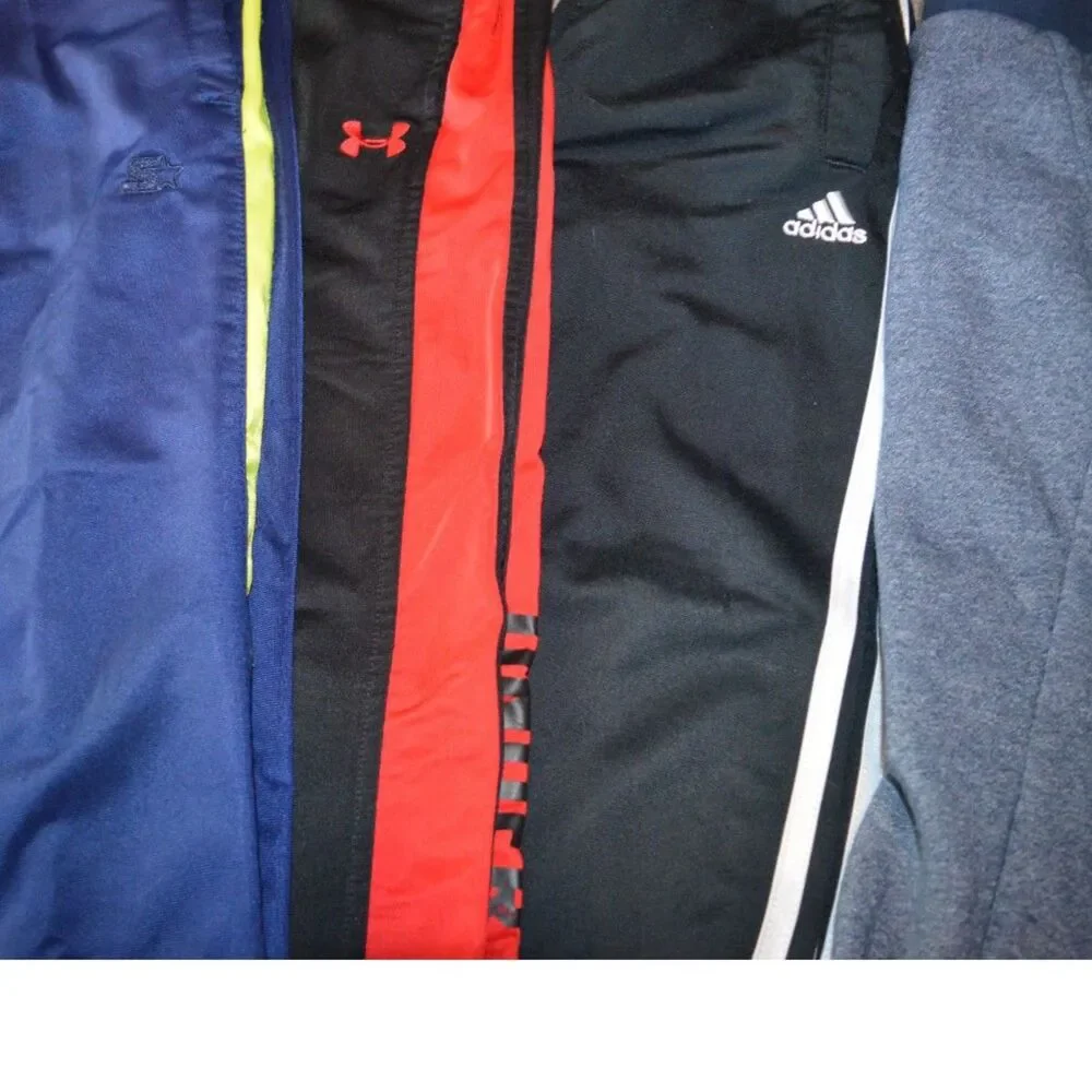 Lot of 8 Boys Joggers Sweatpants 6/7/8 Under Armour Nike Adidas Small Pants